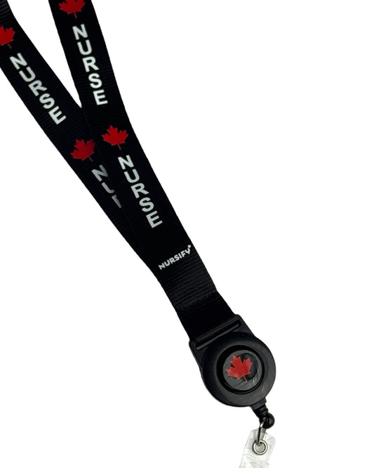 Canadian Nurse Lanyard – Maple Leaf Badge Reel Holder