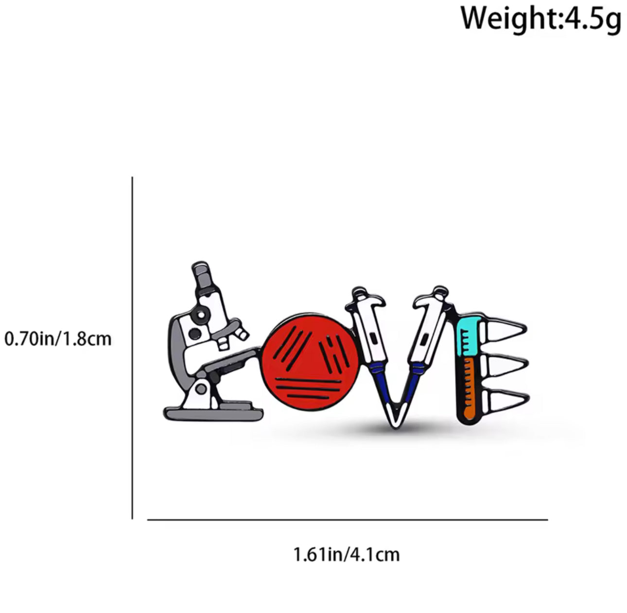 Science Enamel Pins β Test Tube, Germ Cell & Microscope, Lab Flask, and LOVE Design Pins for STEM Lovers, Lab Techs & Healthcare Pros