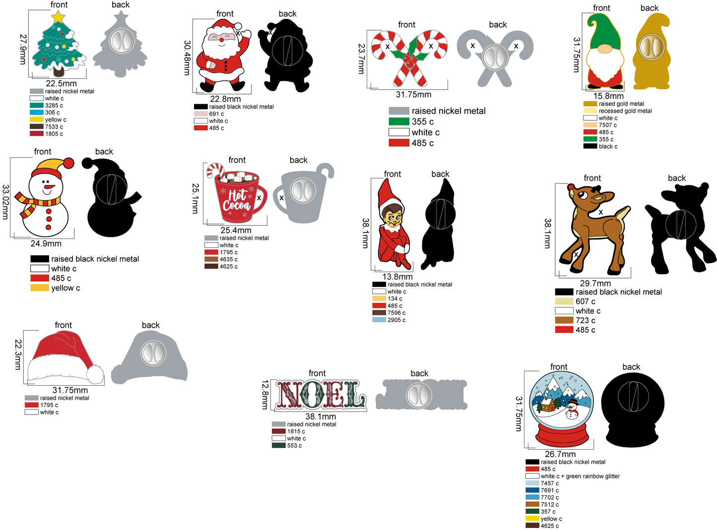 Santa's Helpers got nothing on Nurses Christmas Enamel Pins