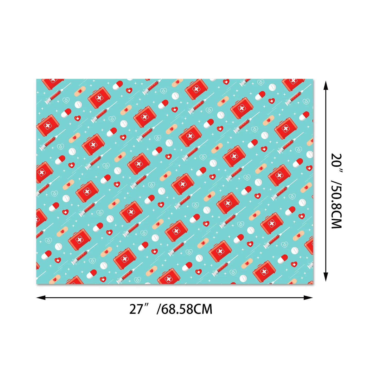 Nurse Themed Wrapping Paper for healthcare professionals gift, 12 sheets 4 Different Patterns, Great for Christmas Nurse Gifts