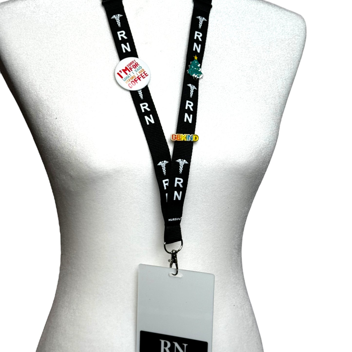 Nursify RN Lanyard Black