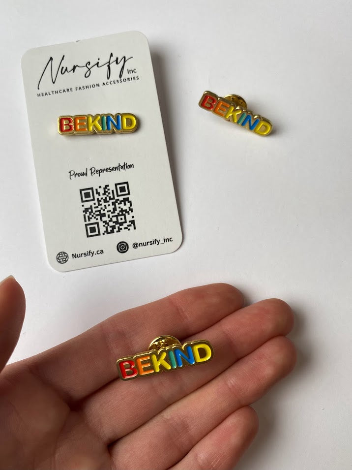BE KIND ENAMEL PIN, Positivity Pin, Be Nice To Everyone