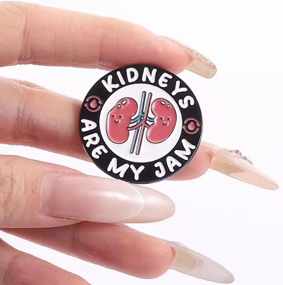Kidney Enamel Pins – “Kidney Crew” & “Kidneys Are My Jam” | Nephrology Nurse Gifts, Dialysis Awareness