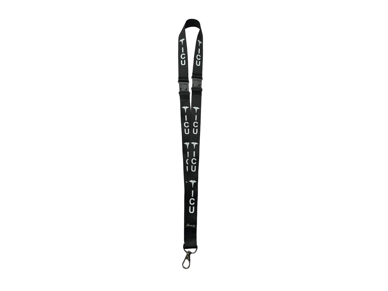 BLACK ICU LANYARD