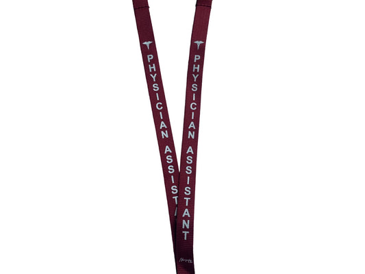 Physician Assistant Lanyard Burgundy