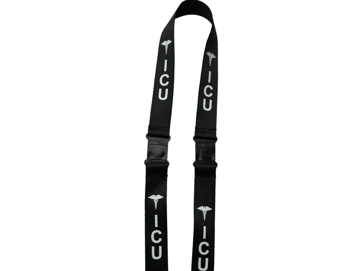 BLACK ICU LANYARD