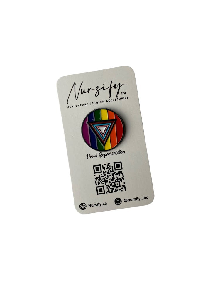 PRIDE ENAMEL PIN, Pride, 2SLGBTQIA+ Support, Pride Representation, Pride Gift
