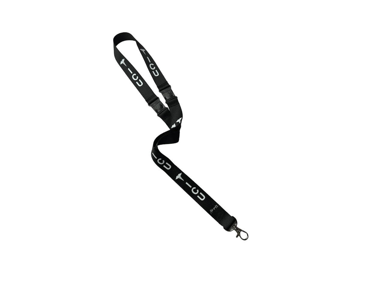 BLACK ICU LANYARD