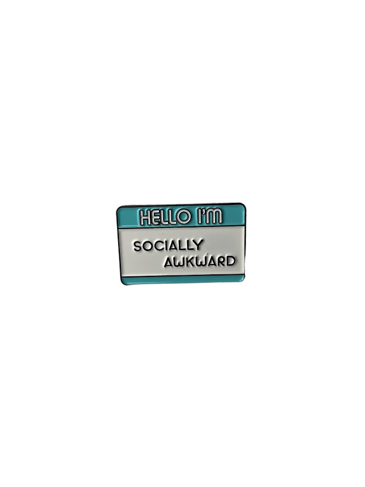 INTROVERT ENAMEL PIN, Antisocial, Shy Pin