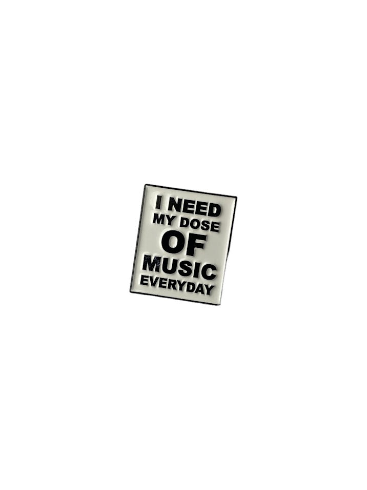 MUSIC ENAMEL PIN, Music Lover, Music Related Quotes