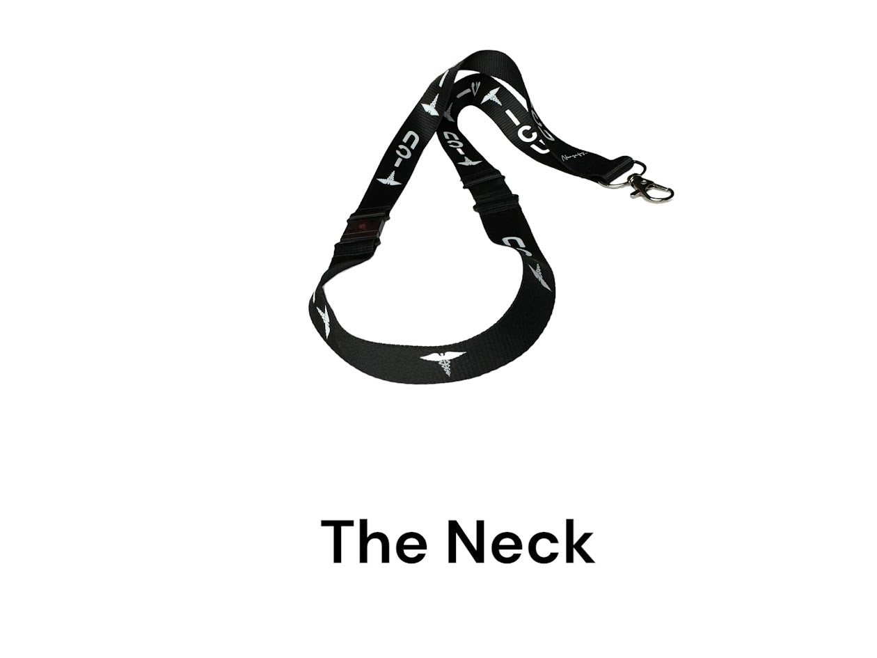 BLACK ICU LANYARD