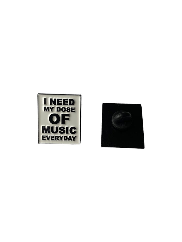 MUSIC ENAMEL PIN, Music Lover, Music Related Quotes