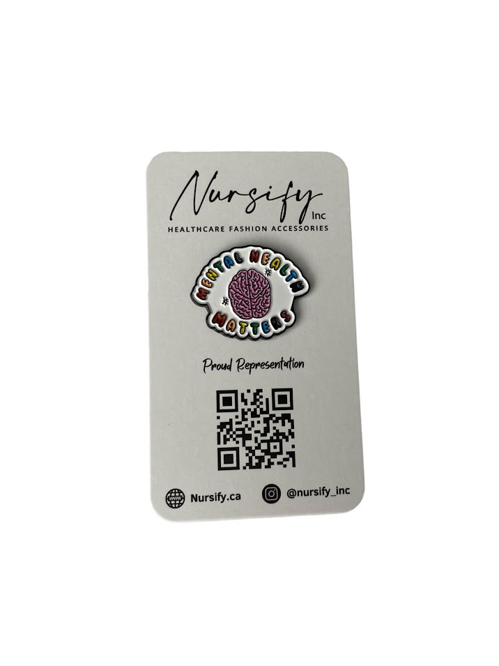 MENTAL HEALTH MATTERS ENAMEL PIN, Mental Health, Healthy Mind, Mental Health Awareness,