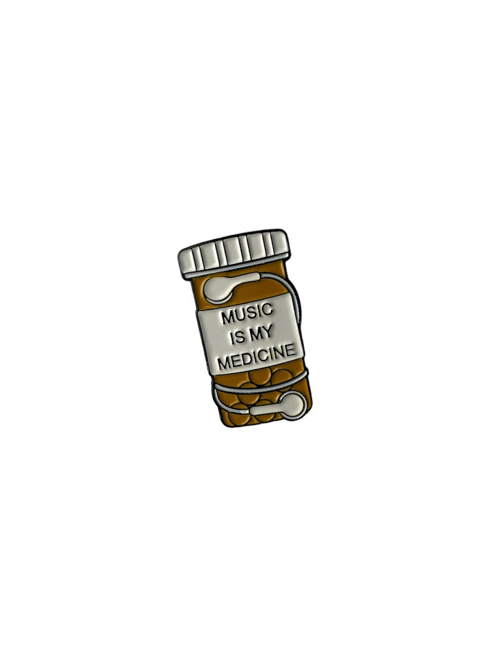 MUSIC ENAMEL PIN, Music Lover, Music Related Quotes