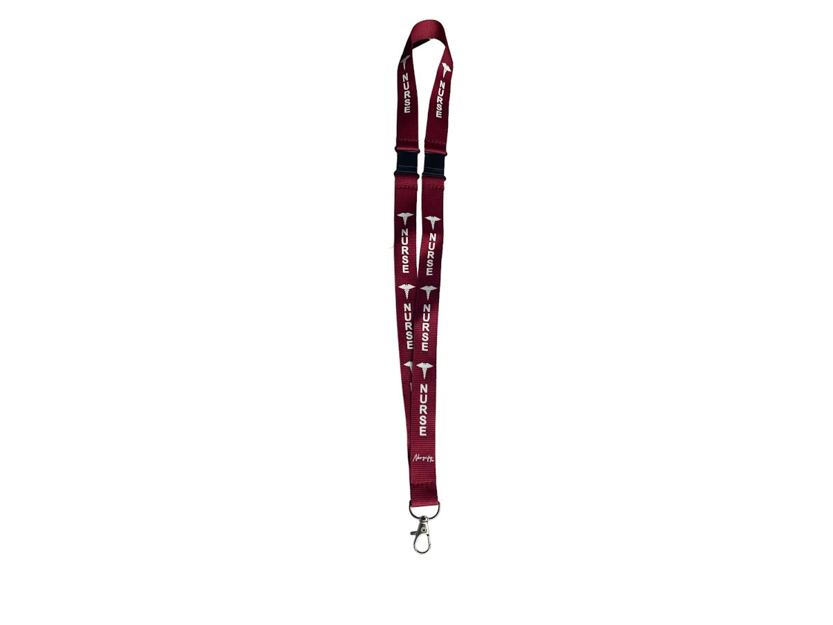 NURSE LANYARD BURGUNDY