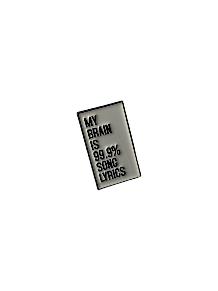 MUSIC ENAMEL PIN, Music Lover, Music Related Quotes