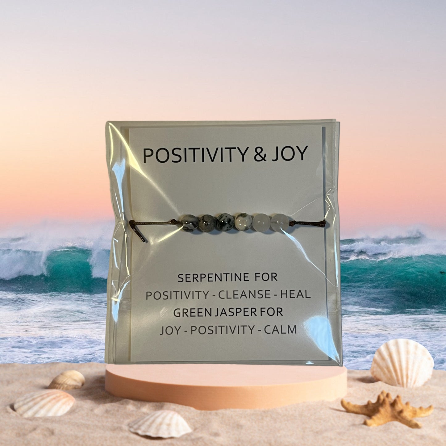 POSITIVITY BRACELET, Positivity&Joy Bracelet, Stone Bracelet