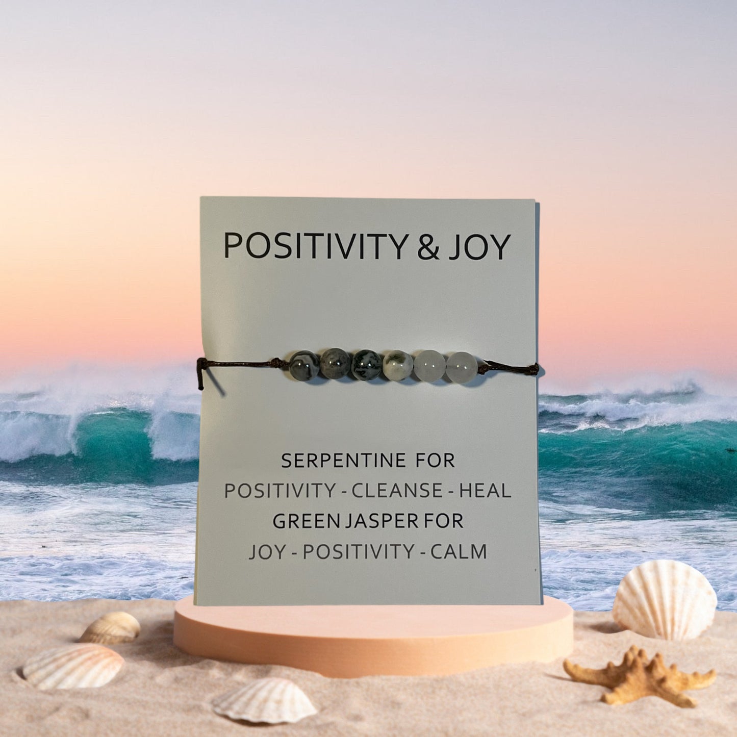 POSITIVITY BRACELET, Positivity&Joy Bracelet, Stone Bracelet