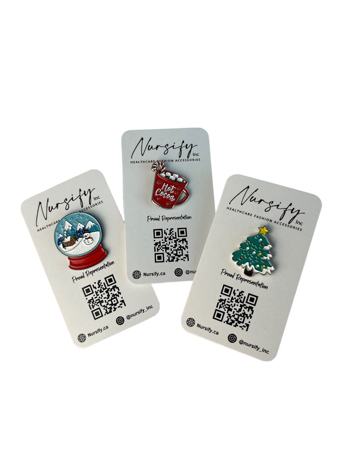 CHRISTMAS ENAMEL PINS, Holiday Pins, Christmas Pins, Small Christmas Gifts, Festive Accessories