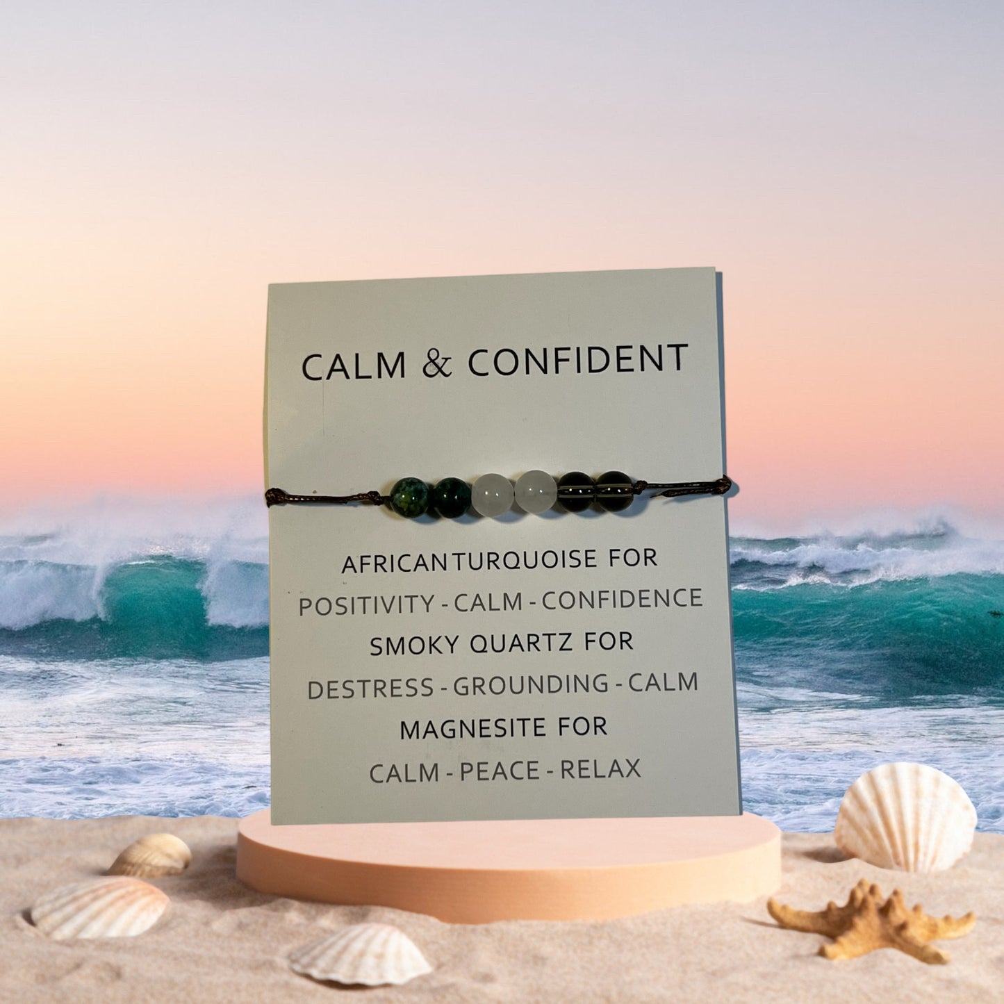POSITIVITY BRACELET, Calm&Confident Bracelet, Stone Bracelet