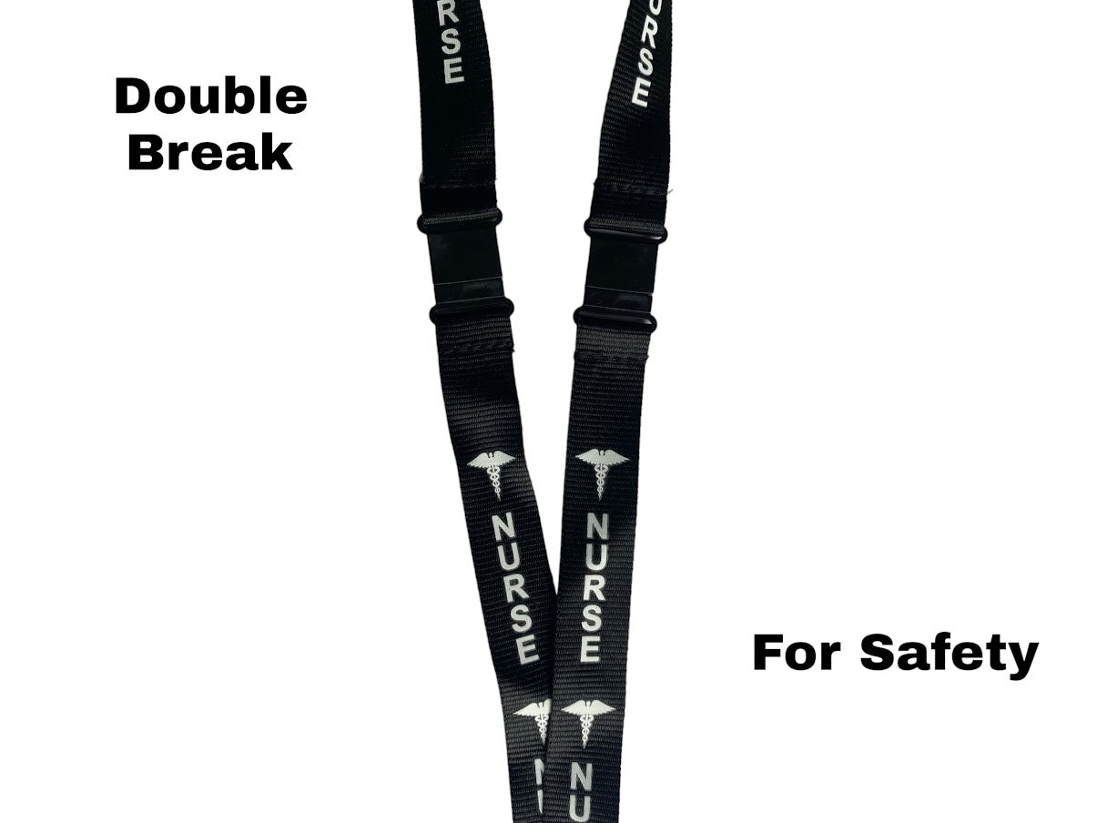 BLACK NURSE LANYARD