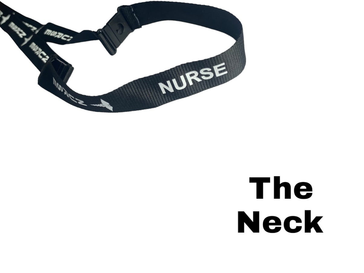 BLACK NURSE LANYARD