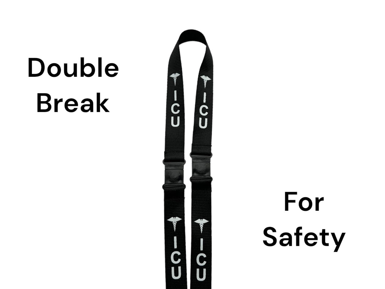 BLACK ICU LANYARD