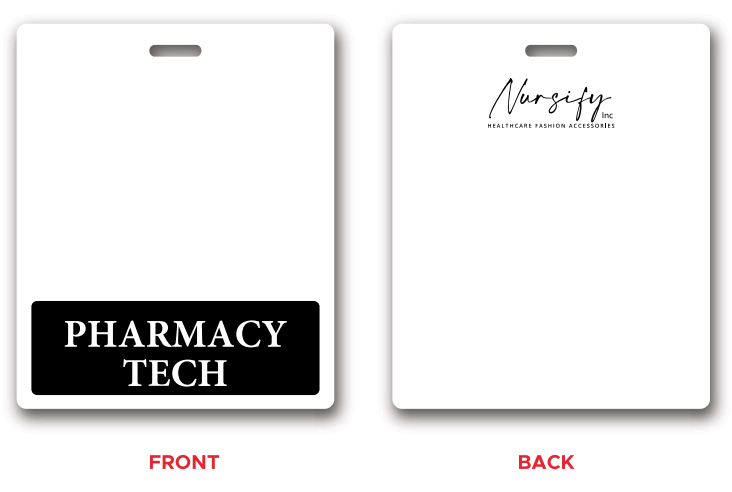 PHARMACY TECH BADGE BUDDY Black