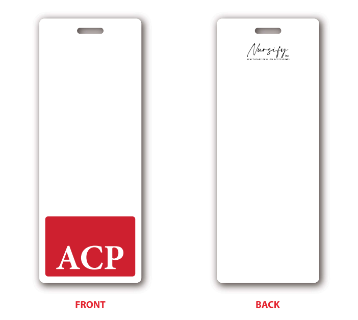 RED ACP BADGE BUDDY, Advanced Care Paramedic Badge Buddy, Healthcare Id, Healthcare Gift, Vertical Badge Buddy, Healthcare Bae