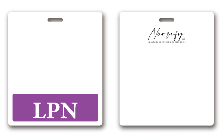 PURPLE LPN BADGE BUDDY, Nurse Badge Buddy, Nurse Id, Nurse Gift, Horizontal Badge Buddy, Nurse Bae