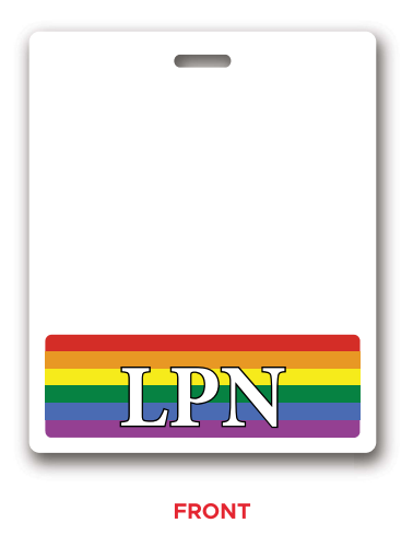 RAINBOW LPN BADGE BUDDY, Nurse Badge Buddy, Nurse Id, Nurse Gift, Horizontal Badge Buddy, Nurse Bae, Pride Gift, Rainbow Pride Gift