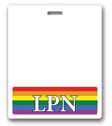 RAINBOW LPN BADGE BUDDY, Nurse Badge Buddy, Nurse Id, Nurse Gift, Horizontal Badge Buddy, Nurse Bae, Pride Gift, Rainbow Pride Gift