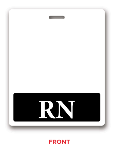 BLACK RN BADGE BUDDY, Nurse Badge Buddy, Nurse Id, Nurse Gift, Horizontal Badge Buddy, Nurse Bae
