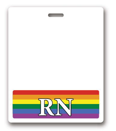 COLORED RN BADGE BUDDY, Nurse Badge Buddy, Nurse Id, Nurse Gift, Horizontal Badge Buddy, Nurse Tag