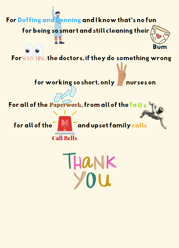Funny Nurse Thank You Card | Customizable Greeting Card with 5 Options for Personal Touch