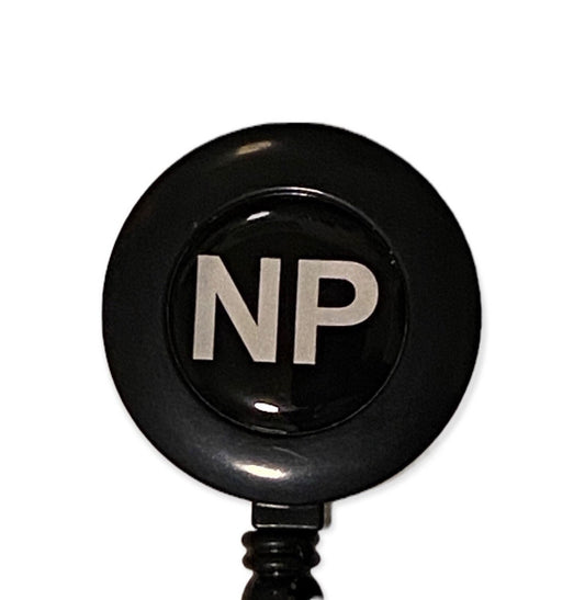 NURSE PRACTITIONER GIFT, Id Holder, Np Badge Reel, Np Gift, Black and White Badge Reel