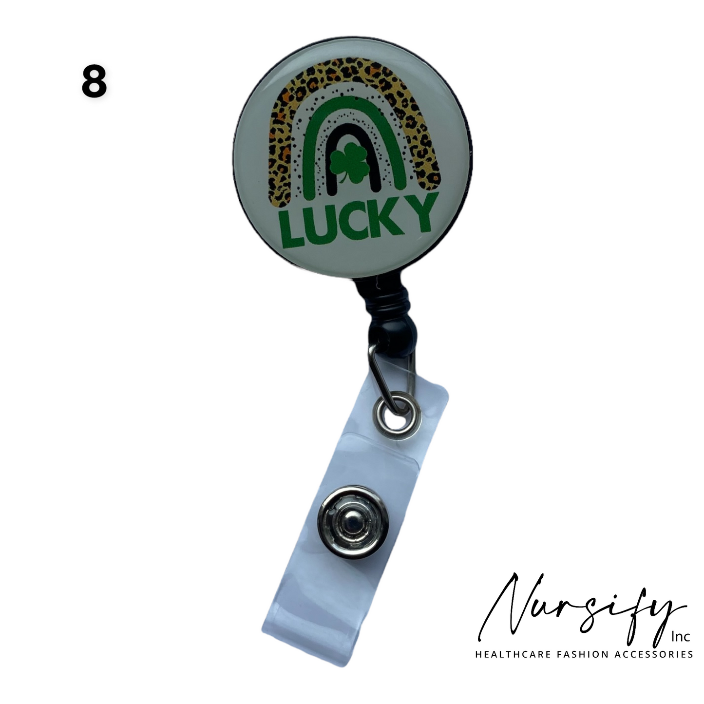 Positive Nurse Badge Reels, Retractable Badge Reel, Rainbow Badge Reel