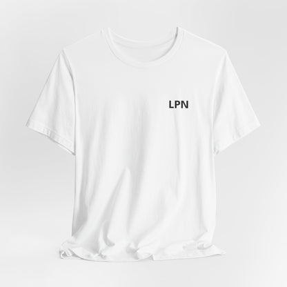 Nursify LPN short sleeve shirt from the professional pride collection, product gallery view.