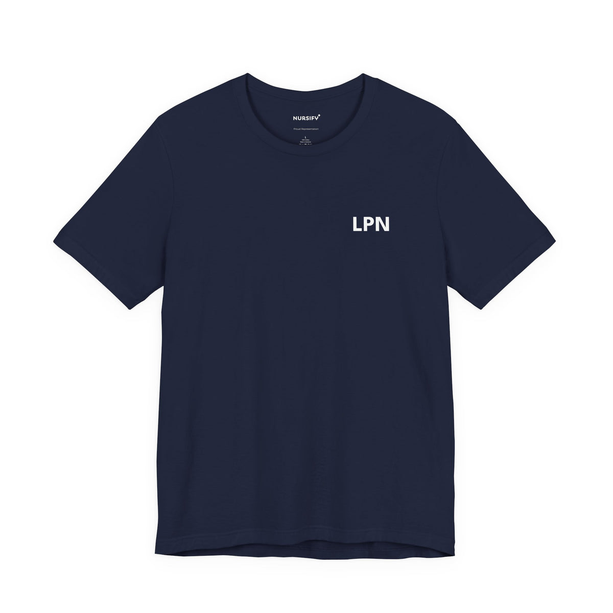Nursify LPN short sleeve shirt from the professional pride collection, product gallery view.