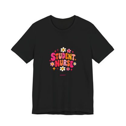 Student Nurse T-Shirt | Floral Button Design