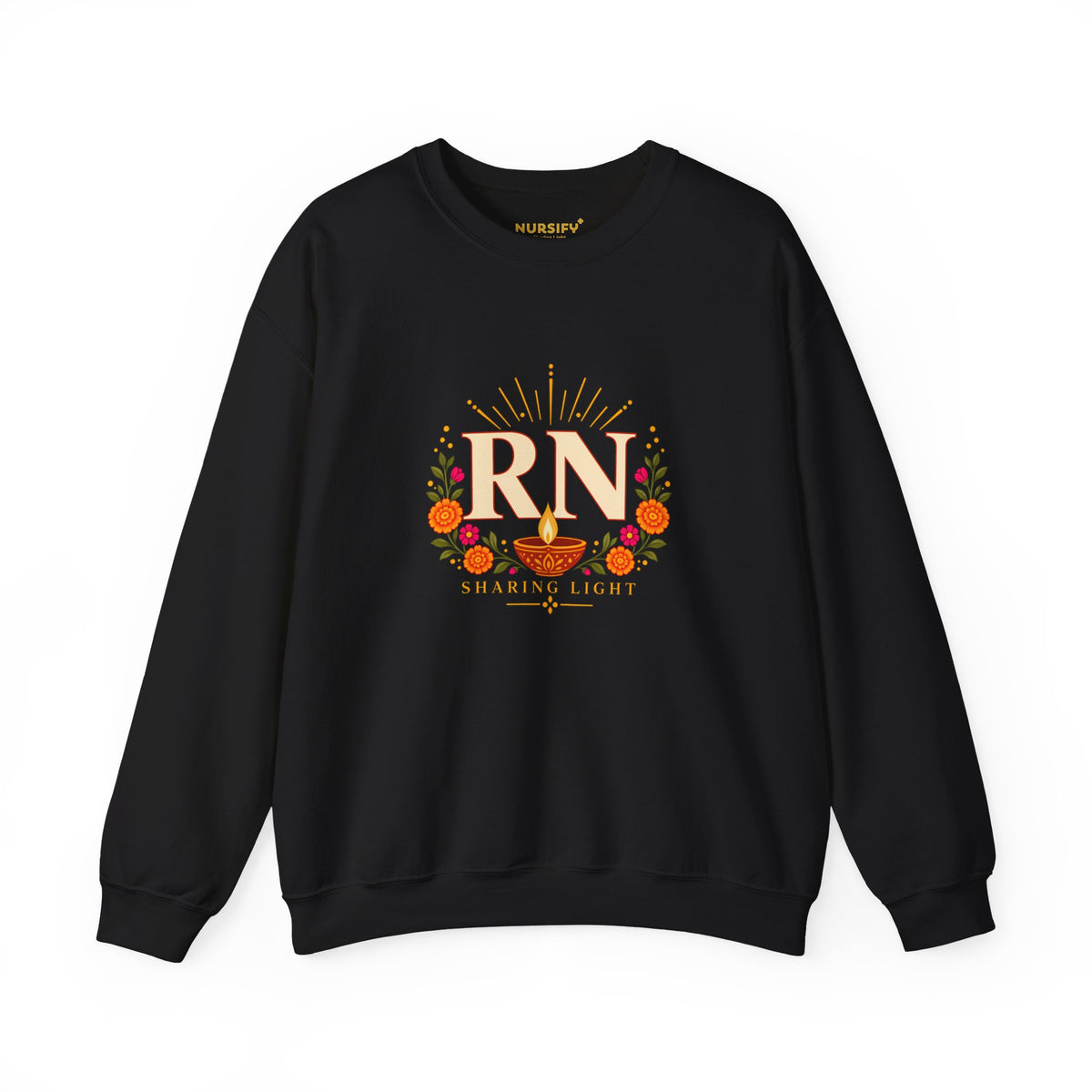 Sharing Light RN Diwali Crewneck Sweatshirt | Nursify