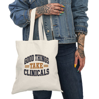 Good Things Take Clinicals Tote Bag | Collegiate Navy