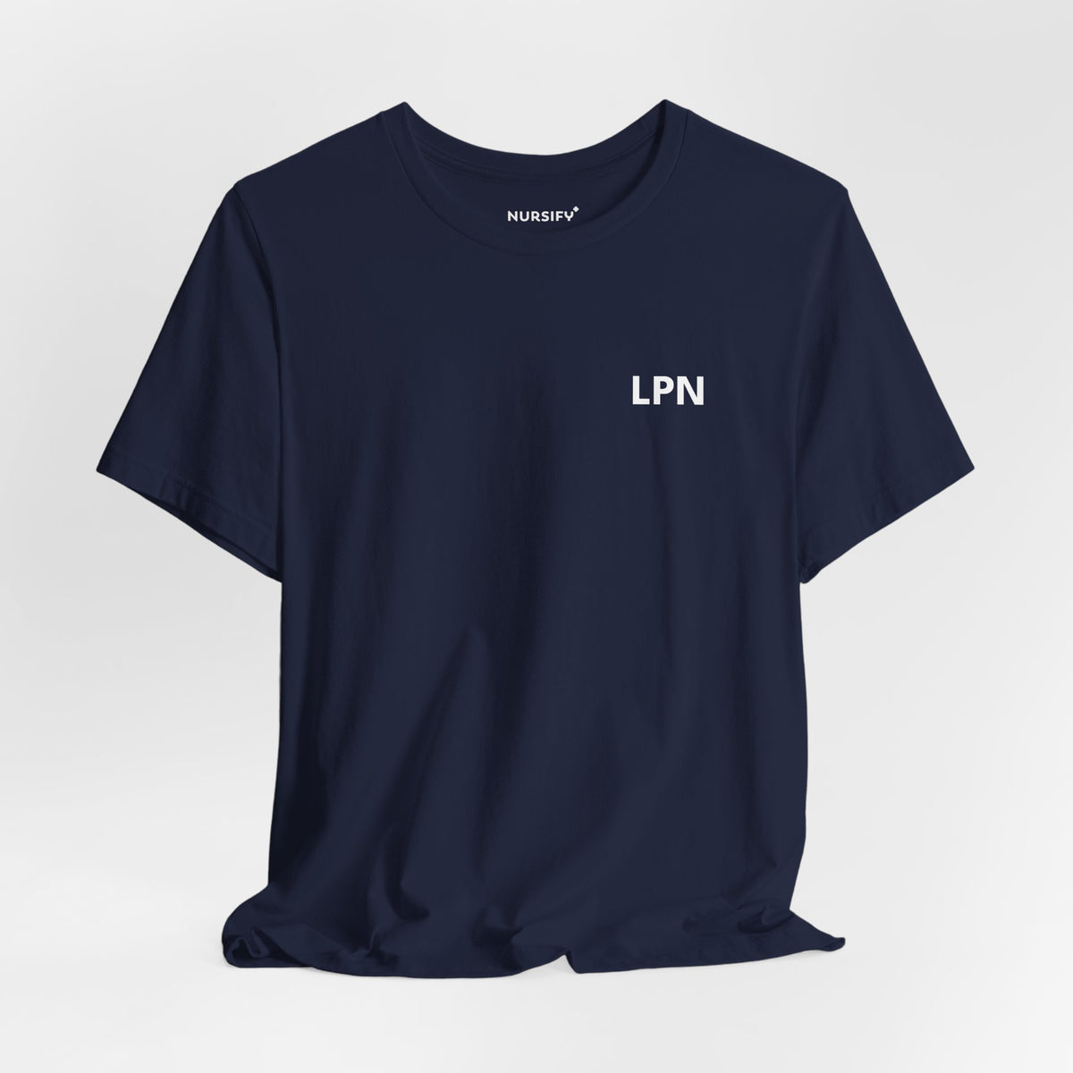 Nursify LPN short sleeve shirt from the professional pride collection, product gallery view.