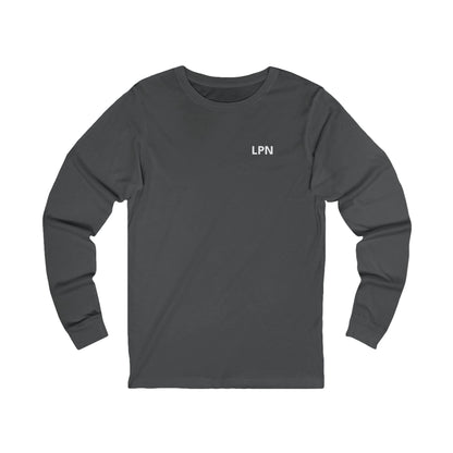 Nursify LPN long sleeve shirt from the professional pride collection, product gallery view.