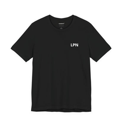 Nursify LPN short sleeve shirt from the professional pride collection, product gallery view.