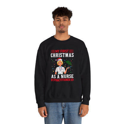 My First Christmas as a Nurse Practitioner Sweatshirt, Santa Hat
