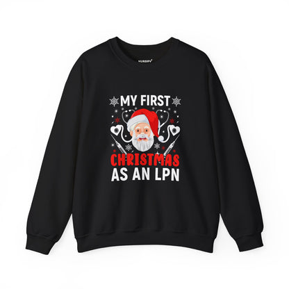 My First Christmas as an LPN Santa Sweatshirt
