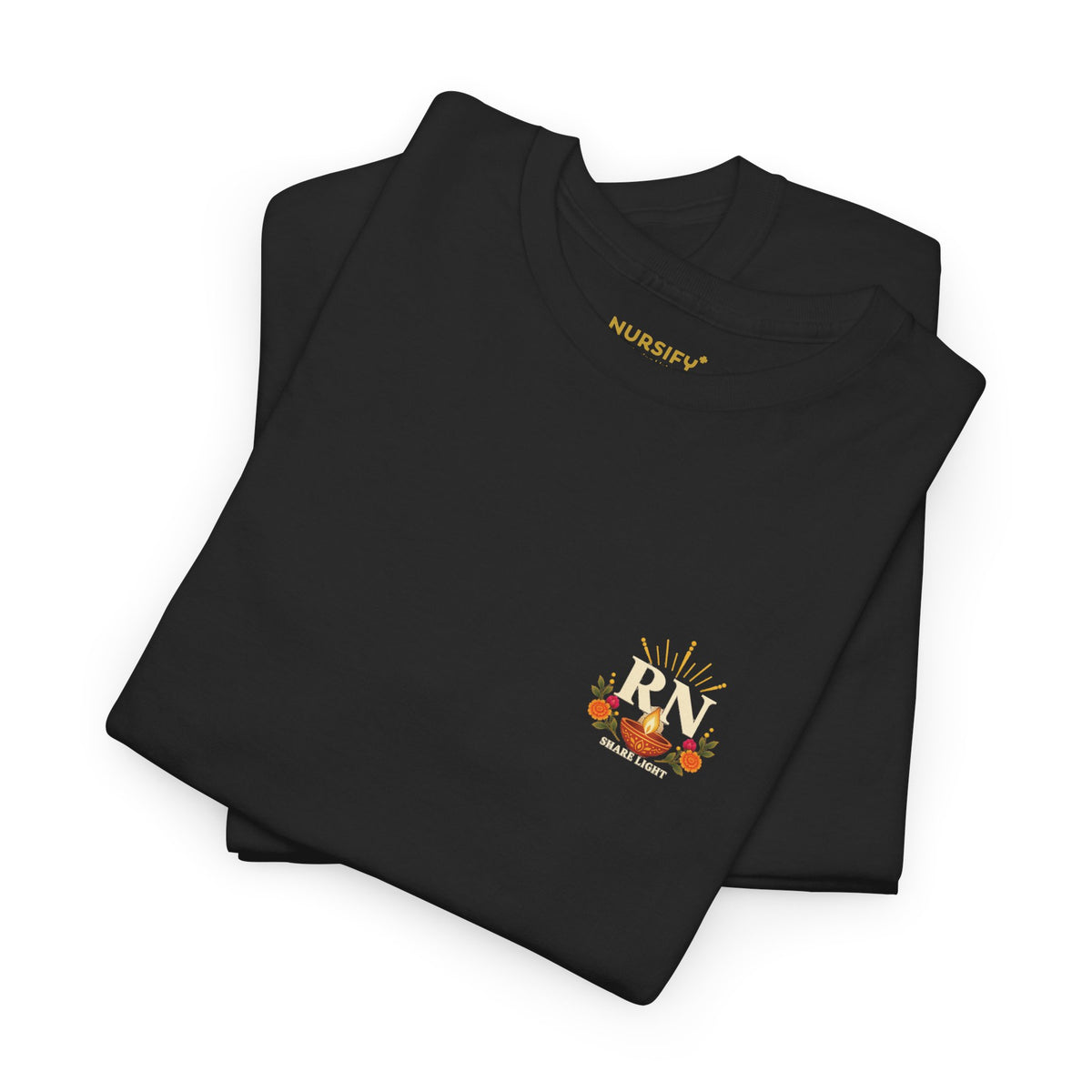 Share Light RN Diwali Left Chest T Shirt | Nursify