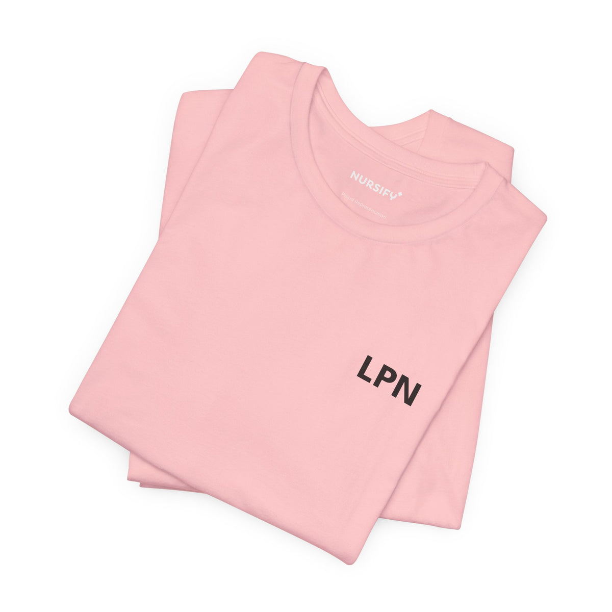 Nursify LPN short sleeve shirt from the professional pride collection, product gallery view.