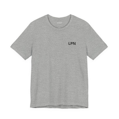 Nursify LPN short sleeve shirt from the professional pride collection, product gallery view.